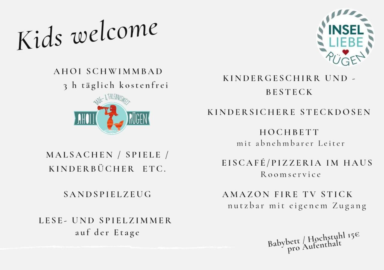 Das Appartement Inselliebe Ruegen Inkl Sauna Und 3H Taeglich Eintritt Ahoi Schwimmbad Sellin  Extérieur photo